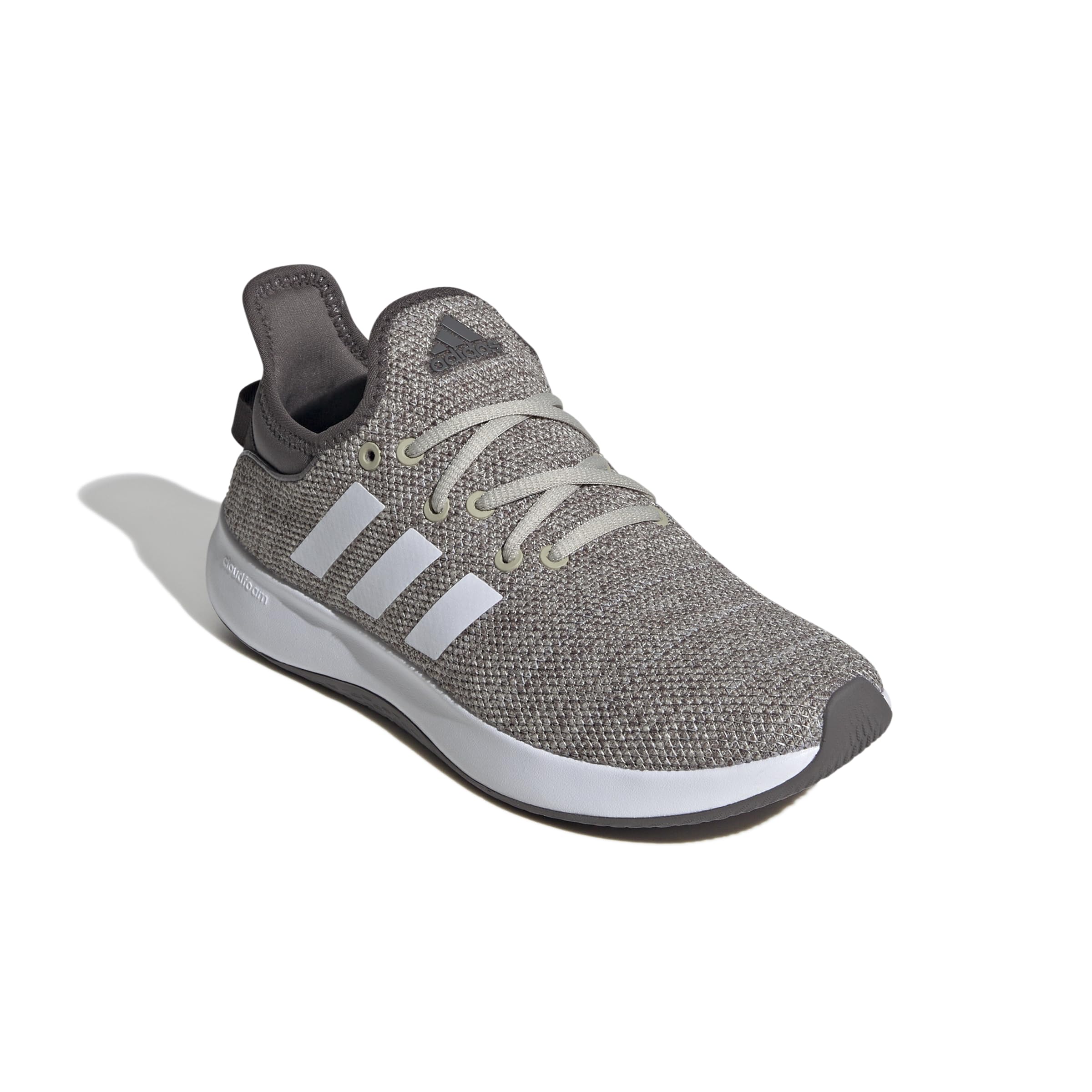 adidas Women's Cloudfoam Pure Sneaker: 8 Putty Grey/White/Charcoal