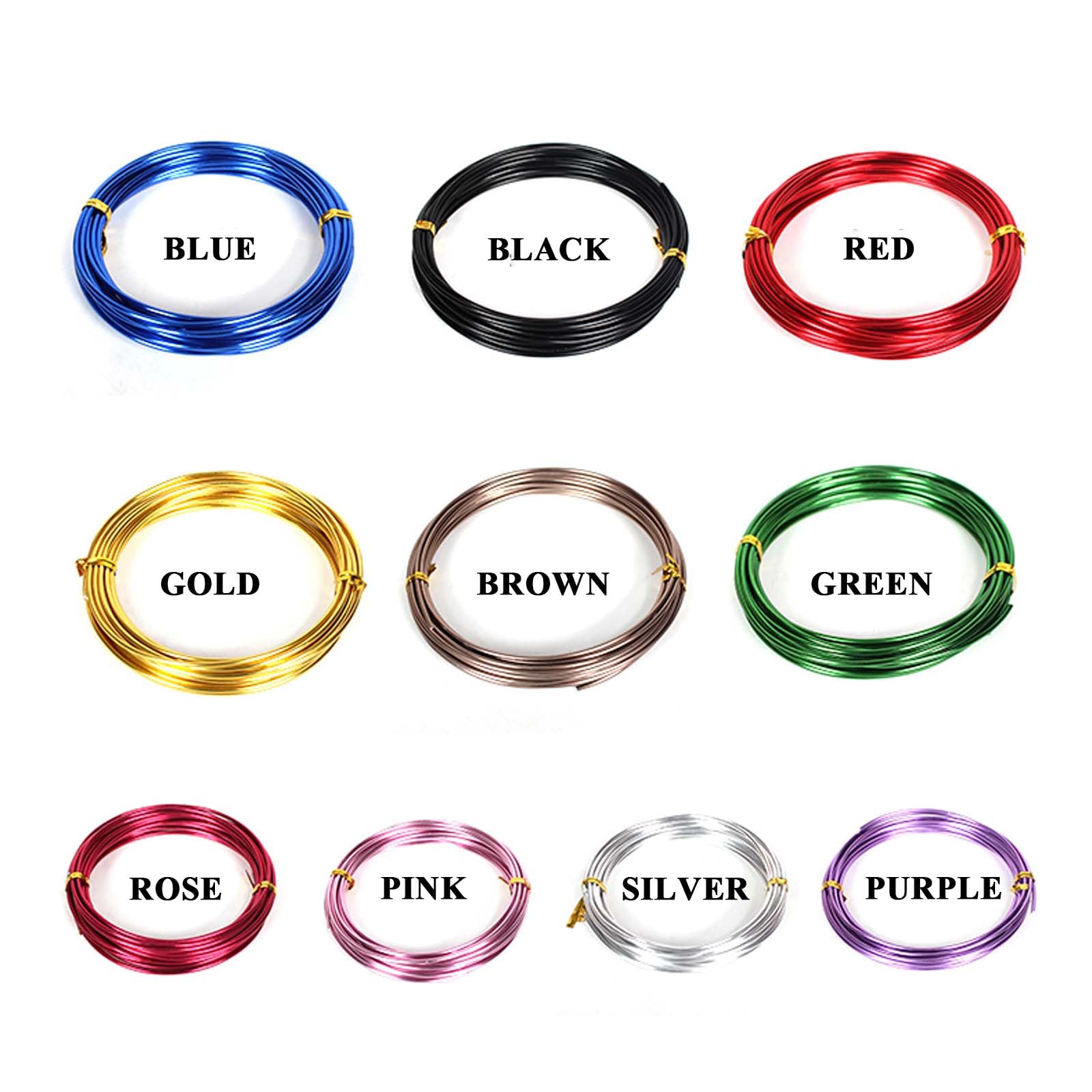 WSYCWG Aluminum Wire DIY Wrapping Wire, 32.8Ft Colored Beading Wire Diameter 1Mm Suitable for Modelling Making and Crafts,Blue