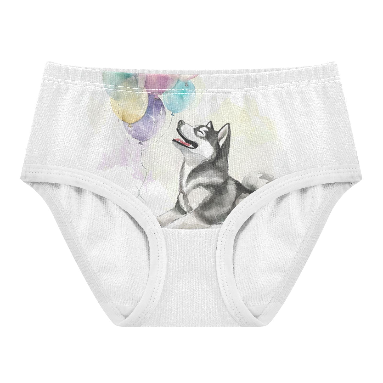ALAZA Toddler Girls Cotton Hipster Underwear Soft Husky Balloons 2 Pack 2T