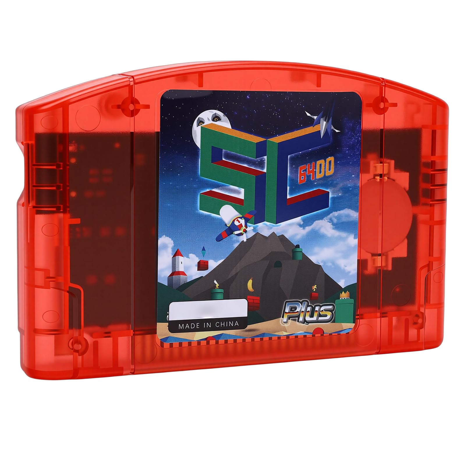 VBESTLIFE Cartucho Flash de Código Abierto N64 E/S Rápida de Alta Compatibilidad para Jugadores Retro 1 X Cartucho Flash (rojo transparente)