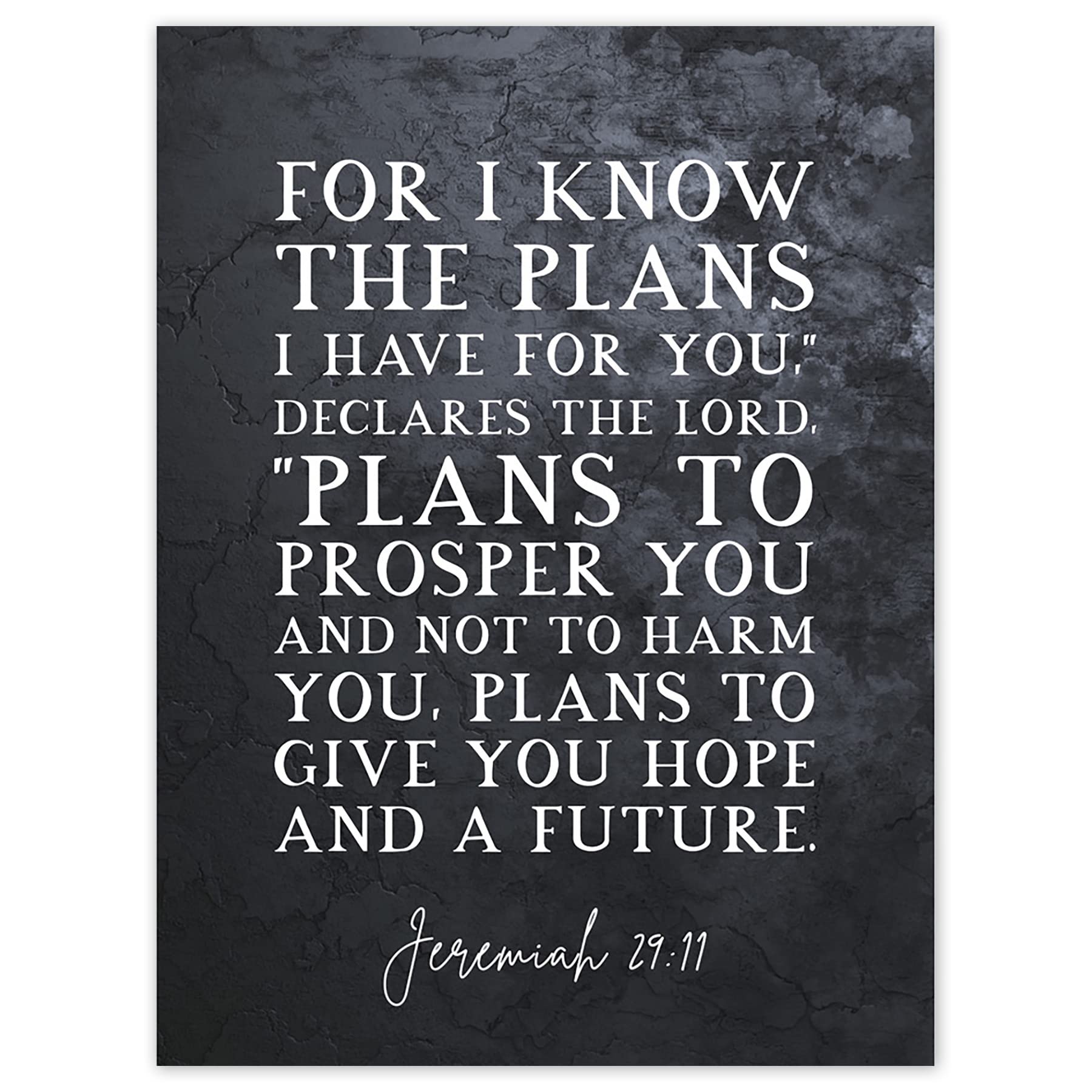 Artery8 Jeremiah 29:11 I Know The Plans I have For You Plans to Give You Hope Christian Bible Verse Quote Scripture Typography Unframed Wall Art Print Poster Home Decor Premium