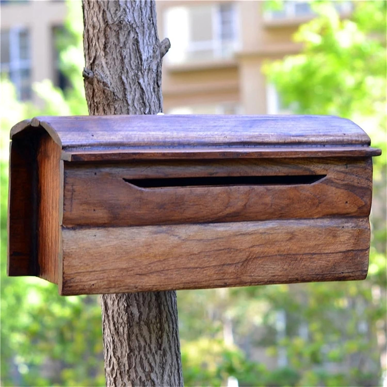 木製 郵便ポスト (ポスト 郵便ポスト メールボックス 郵便受 アート