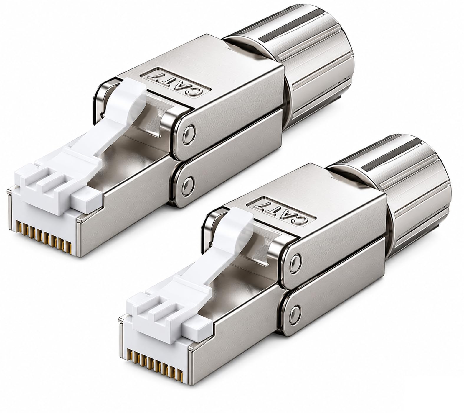 Wooja 10 connettori di rete Premium Cat7, connettori a crimpatura schermati, senza attrezzi, RJ45