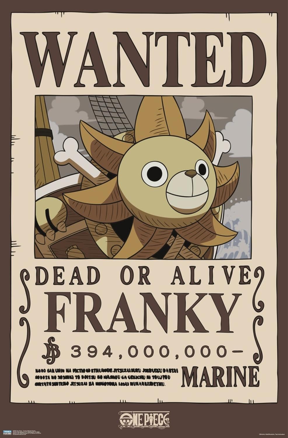 Amazon.co.jp: ワンピース - Franky Wantedポスターウォールポスター