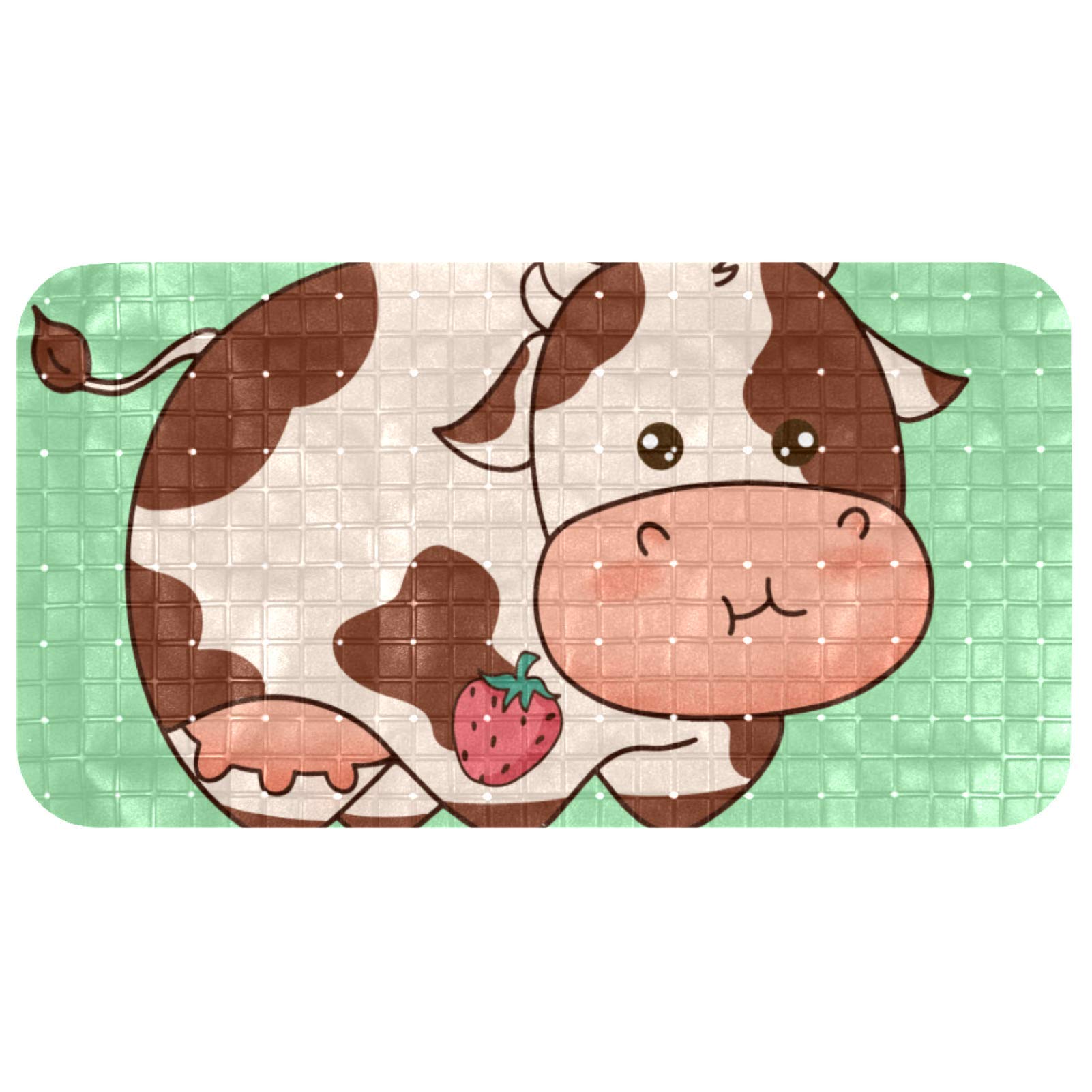 Alfombrilla infantil de ducha Bennigiry para que los niños disfruten el baño con su diseño de vaca