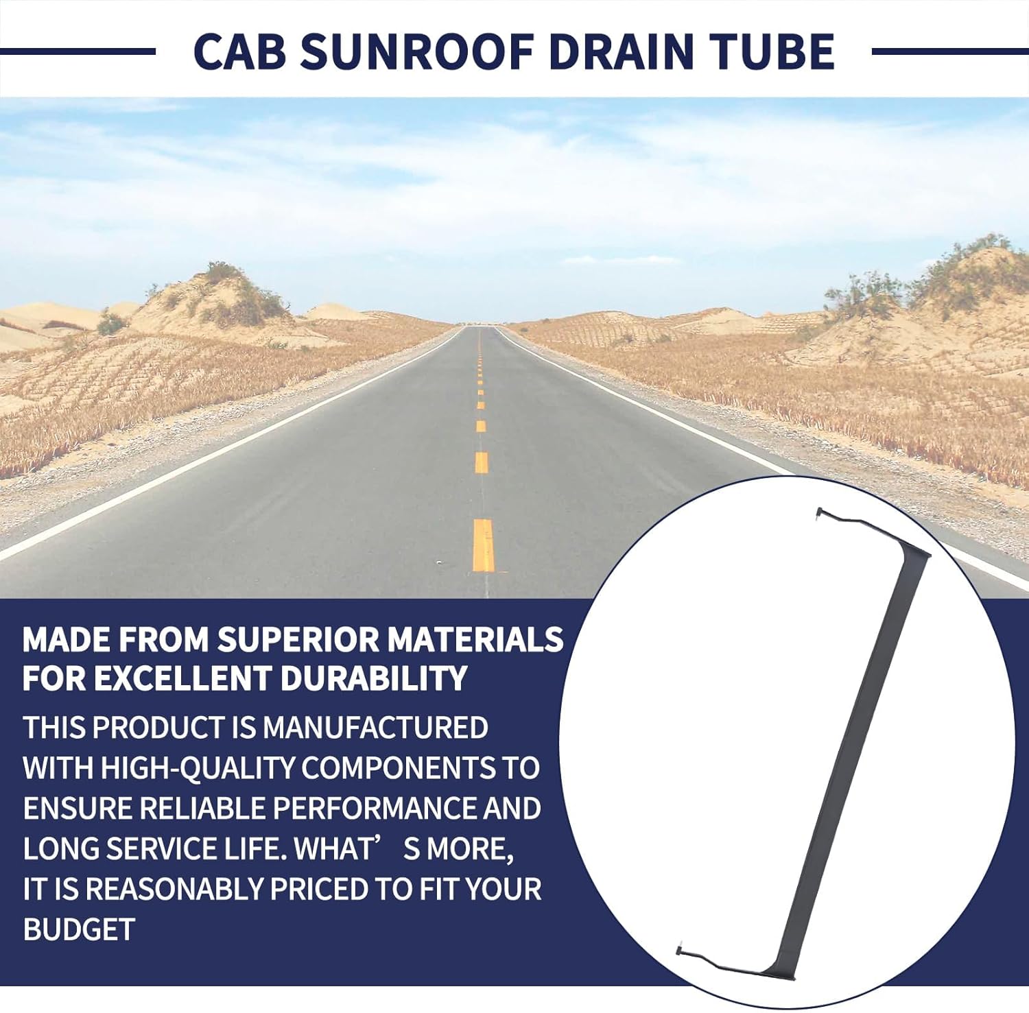 Cab Sunroof Drain Tube Fit for Ford Expedition F150 F-150 2015-2020, for Lincoln Navigator 2018-2021 Replace FL3Z1654022A Sunroof Drip Channel Water Trough