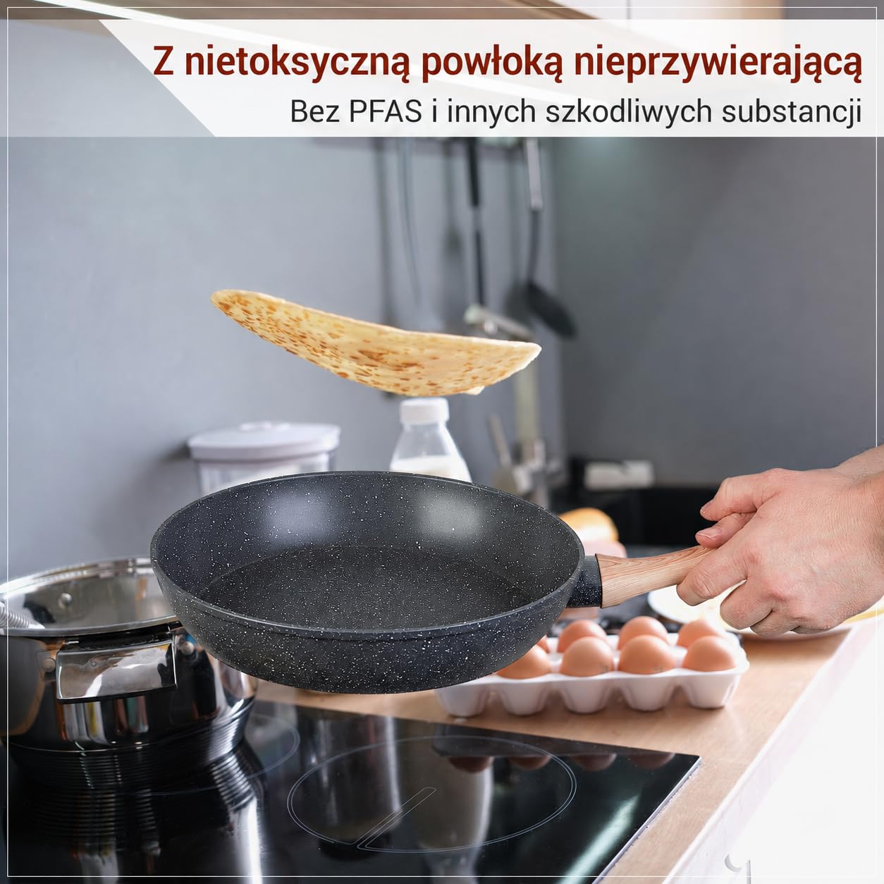Zestaw Naczyń do Gotowania, 12-częściowy | Garnki i patelnie aluminiowe, Powłoka zapobiegająca przywieraniu, Z garnkami parowymi