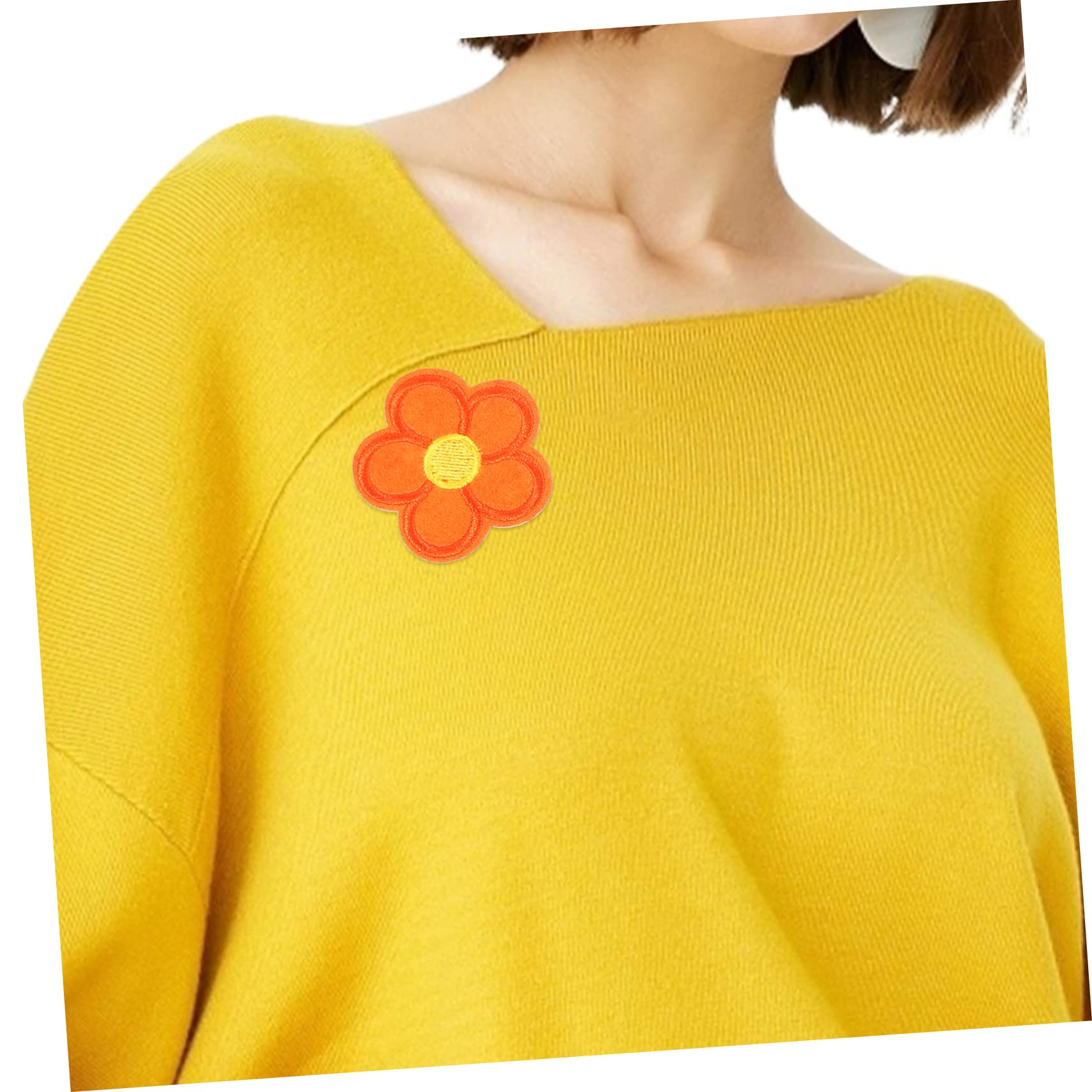 Adornos para Ropa, Parches Bordados de Tela Flores, 60 Parches for Reparar y Decorar
