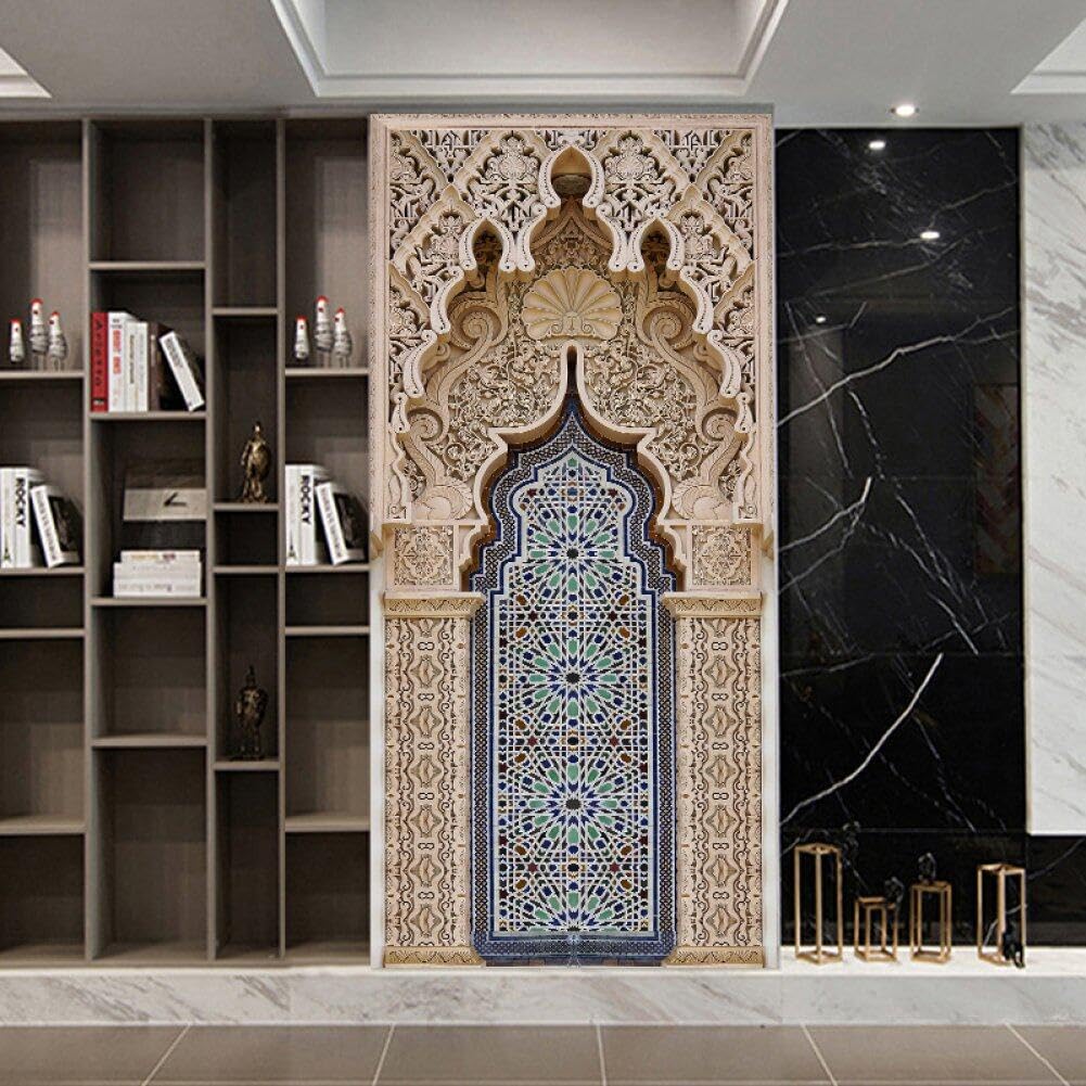 Sticker porte Mecque 3D créez une ambiance sereine dans votre salon et entrée