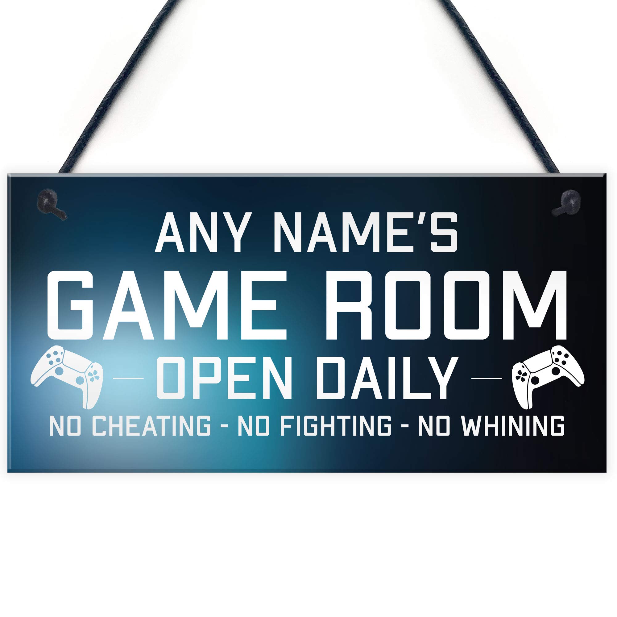 Funny Game Room Sign Personalised Man Cave Games Room Sign Son Brother Gift