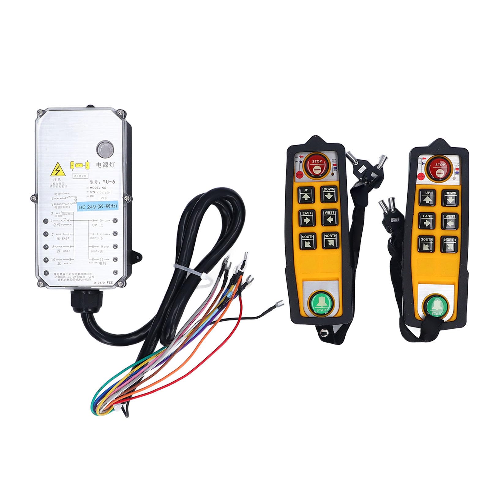 Kit de télécommande de grue industrielle sans fil DC24V interrupteur radio
