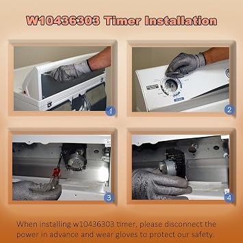 W10436303 Dryer Timer,Compatible with Whirlpool Amana Kenmore maytag Inglis,OEM WPW10436303 Timer Replacement for W10436303 WPW10436303 AP6021393 PS11754717 2311873 AH3632909 EA3632909,