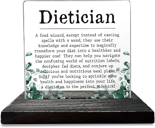 Dietician Gifts for Women, Dietician Appreciation Gifts, Dietician Thank You Gift, Dietician Retirement Christmas Birthday Gifts for Women, Men, Dietician Plaque Desk Decorative Signs GXX12