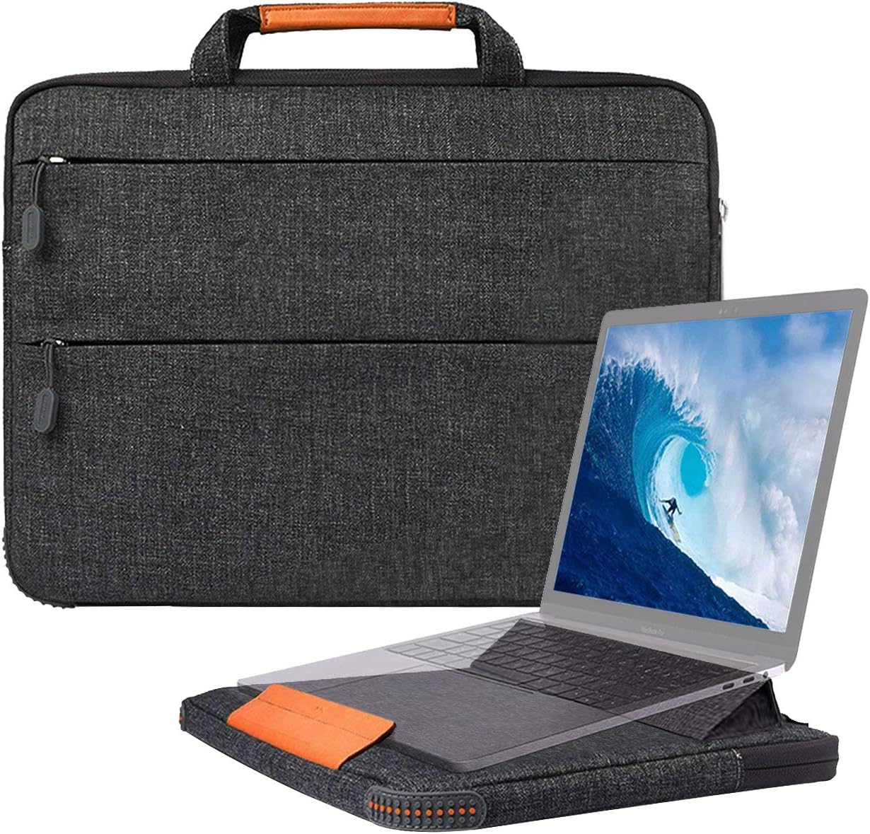 13-13.3 Inch Laptop Bag with Stand Function,EKOOS shockproof portable sleeve case cover for iPad/Ultrabook/Netbook,as Macbook Air/Pro&Surface Pro.