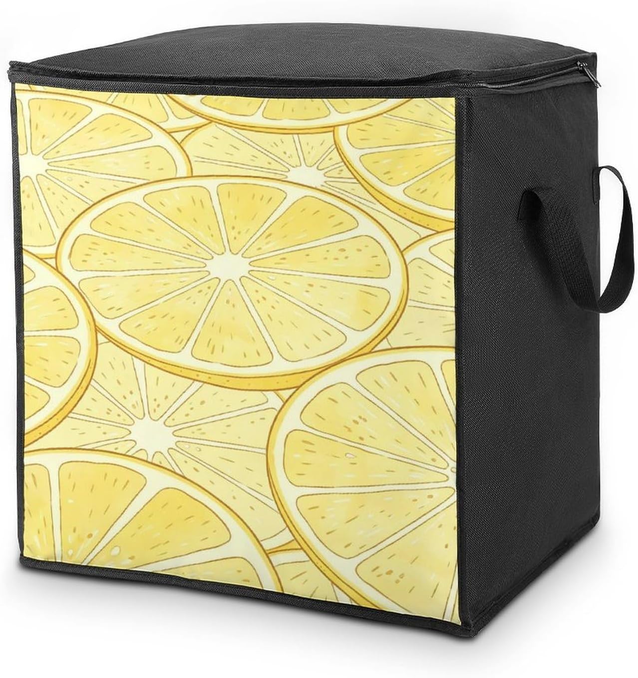 Lemon Slices Comforter Storage Bag Moving Bag | Clothes Storage Bins-70L,Moving Bag With Dual Handles For Easy Carrying, Zipper Design Durability for Home,Bedroom,Closet
