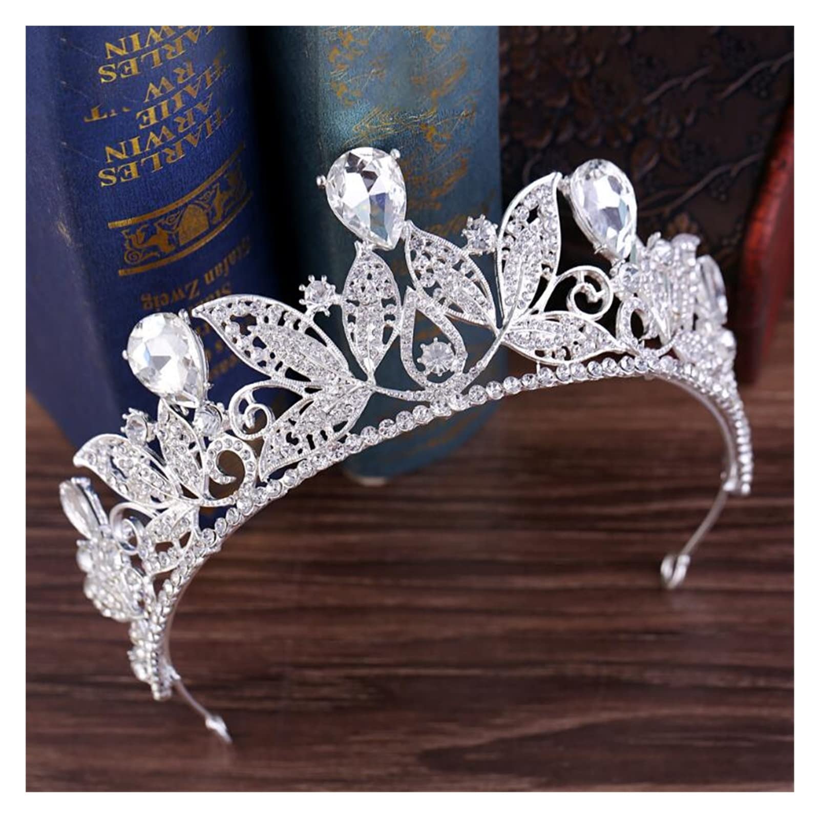 Vintage Rhinestone tiara ślubna moda złoty Diadem dla kobiet suknia ślubna biżuteria do włosów korona księżniczki akcesoria Tiara (kolor metalu: H083 złoty biały)