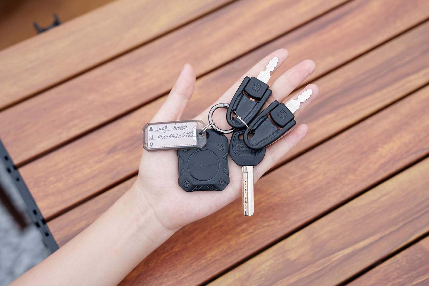 PROfezzion 4-Pack Secure Air Tag Holder 2-in-1 Hard Shell Air Tag Case with Key Rings, Key Tag, Metal Wire Cable, Allen Wrench and Spare Screws for Keychain, Dog Collar, Luggage Bag, Backpack & More