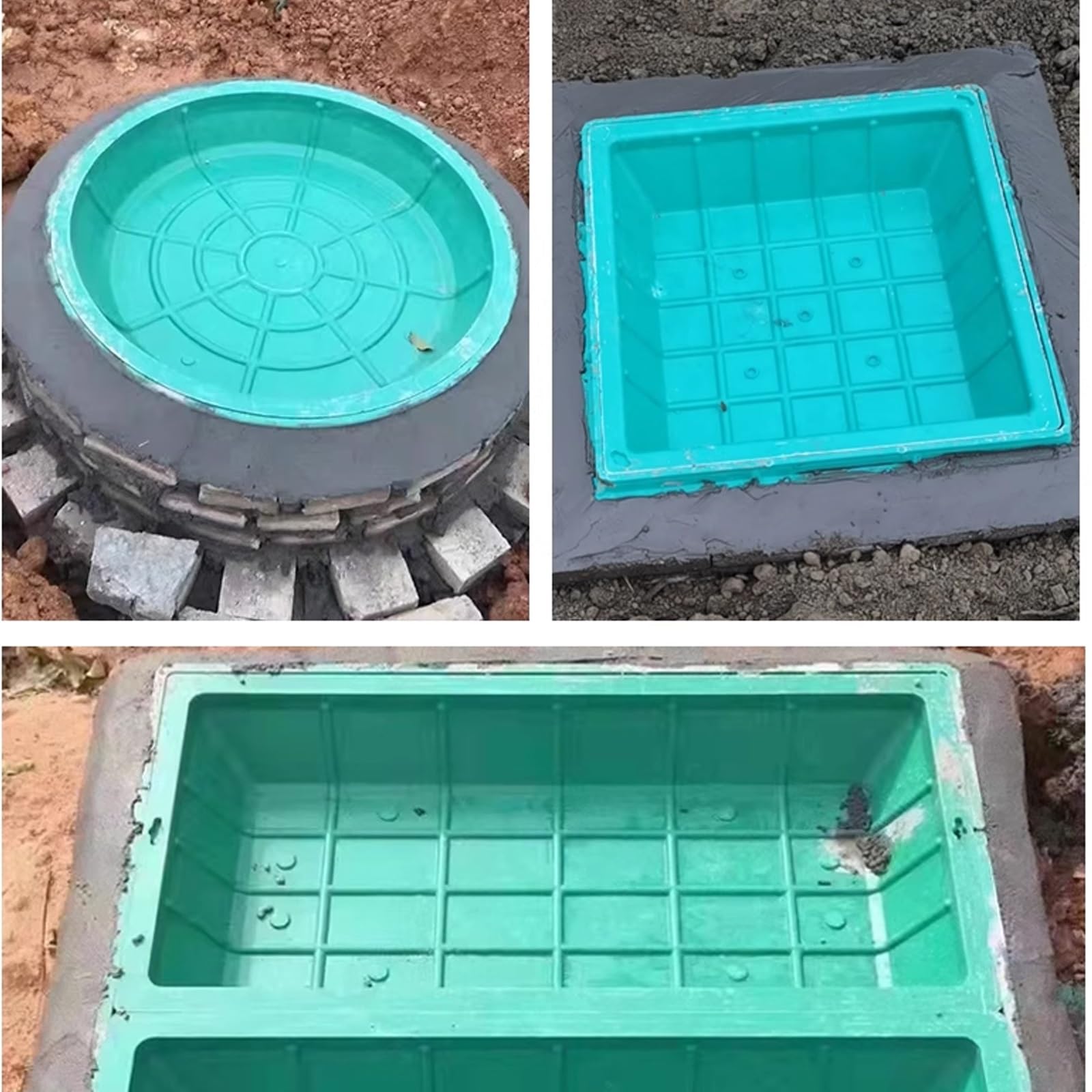Copertura rotonda invisibile per ispezionare la copertura personalizzabile con design a prova di caduta (B70 x 70 cm / 27,5 x 27,5 pollici)
