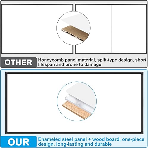 Miniatura 5 de H-Qprobd Pizarra blanca de 96 x 48 pulgadas para pared, pizarra magnética grande de borrado en seco de grado comercial con todos los kits, pizarra
