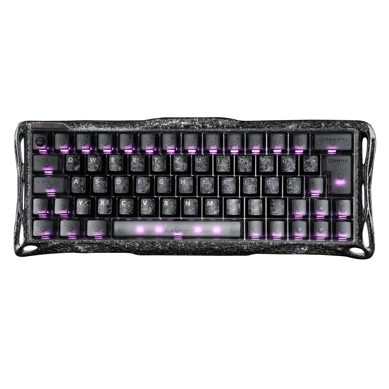 GravaStar Mercury V60 Pro 60% klawiatura do gier z efektem Hall, układ QWERTZ, częstotliwość 8000Hz, klawiatura z szybkim spustem, 0,005mm RT, magnetyczne przełączniki, SnapKey, aluminiowe CNC
