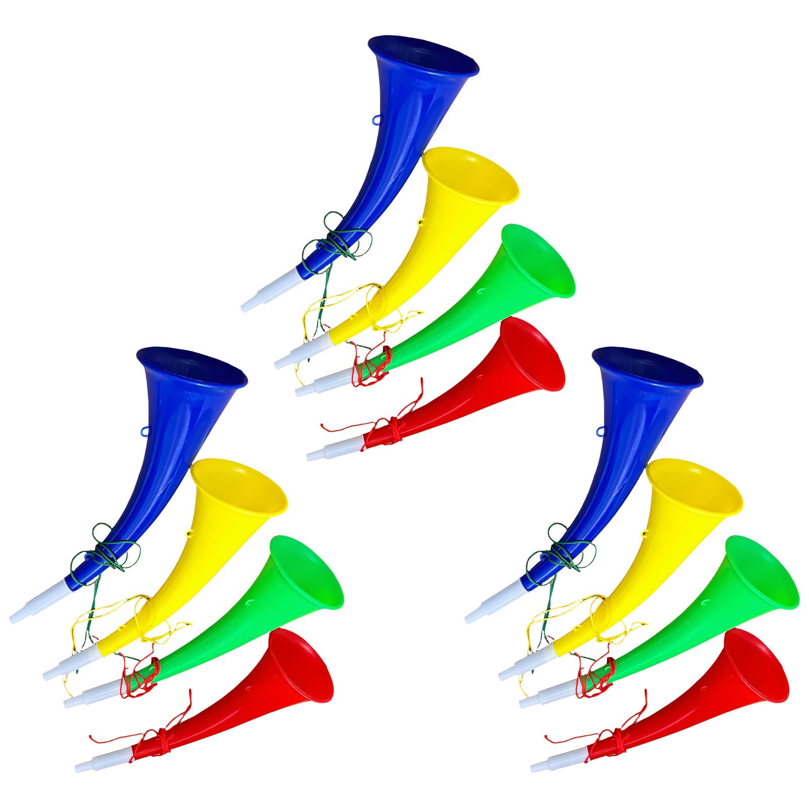 LUCKGONI Pack Of 12 Random Color Horns Sports Party Supplies For Sports Game Cheering And Party Celebration
