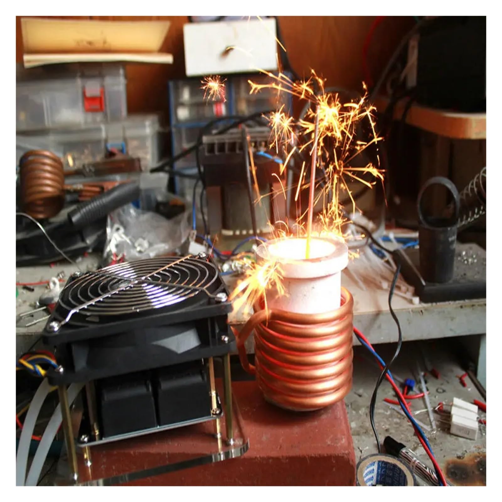nagrzewnica indukcyjna, 12V-48V 1000W 20A niskiego napięcia nagrzewnica indukcyjna moduł płyty sterownik Flyback nagrzewnica DIY magnetyczna nagrzewnica indukcyjna