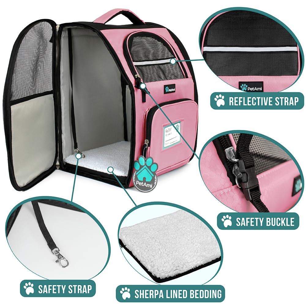 Amazon.com: PetAmi Dog Backpack Carrier for Small Medium Dogs