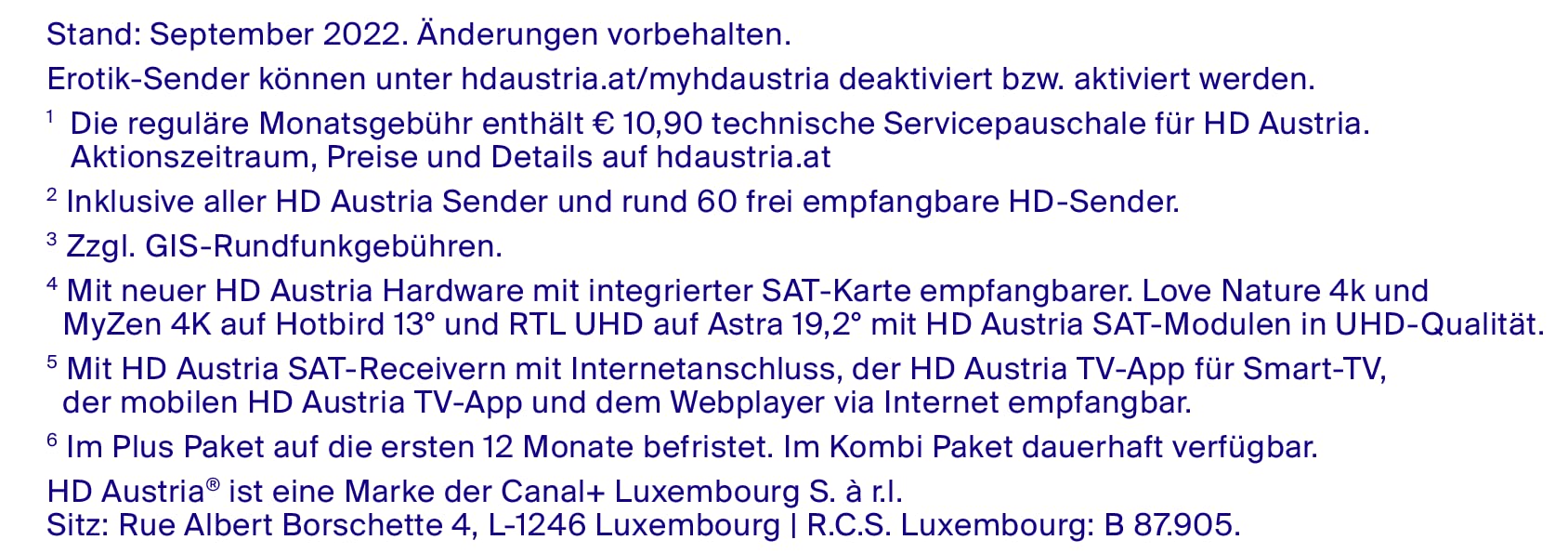 HD Austria Módulo CI: tarjeta CAM701 HD (ORF HD, ATV HD, PULS 4 HD, más de 80 canales HD) HD Austria Aplicación de TV, ranura CI+, fácil instalación)
