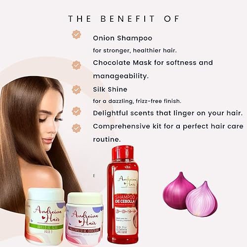 Miniatura 3 de Kit de cuidado para cabello graso y propenso a la caspa y cebolla champú con extracto de cannabis, brillo de seda y máscara de chocolate - Fórmula