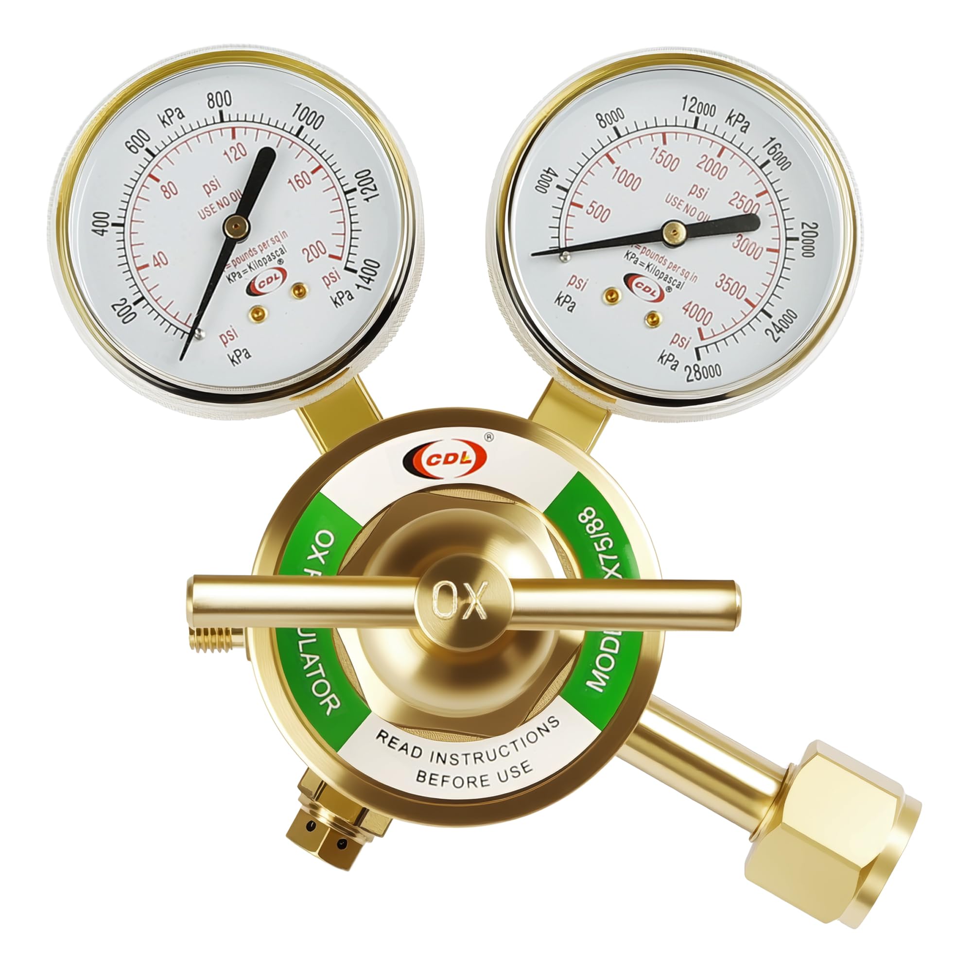 CDL LX75 Heavy Duty Oxygen Regulator CGA540,Forged Brass