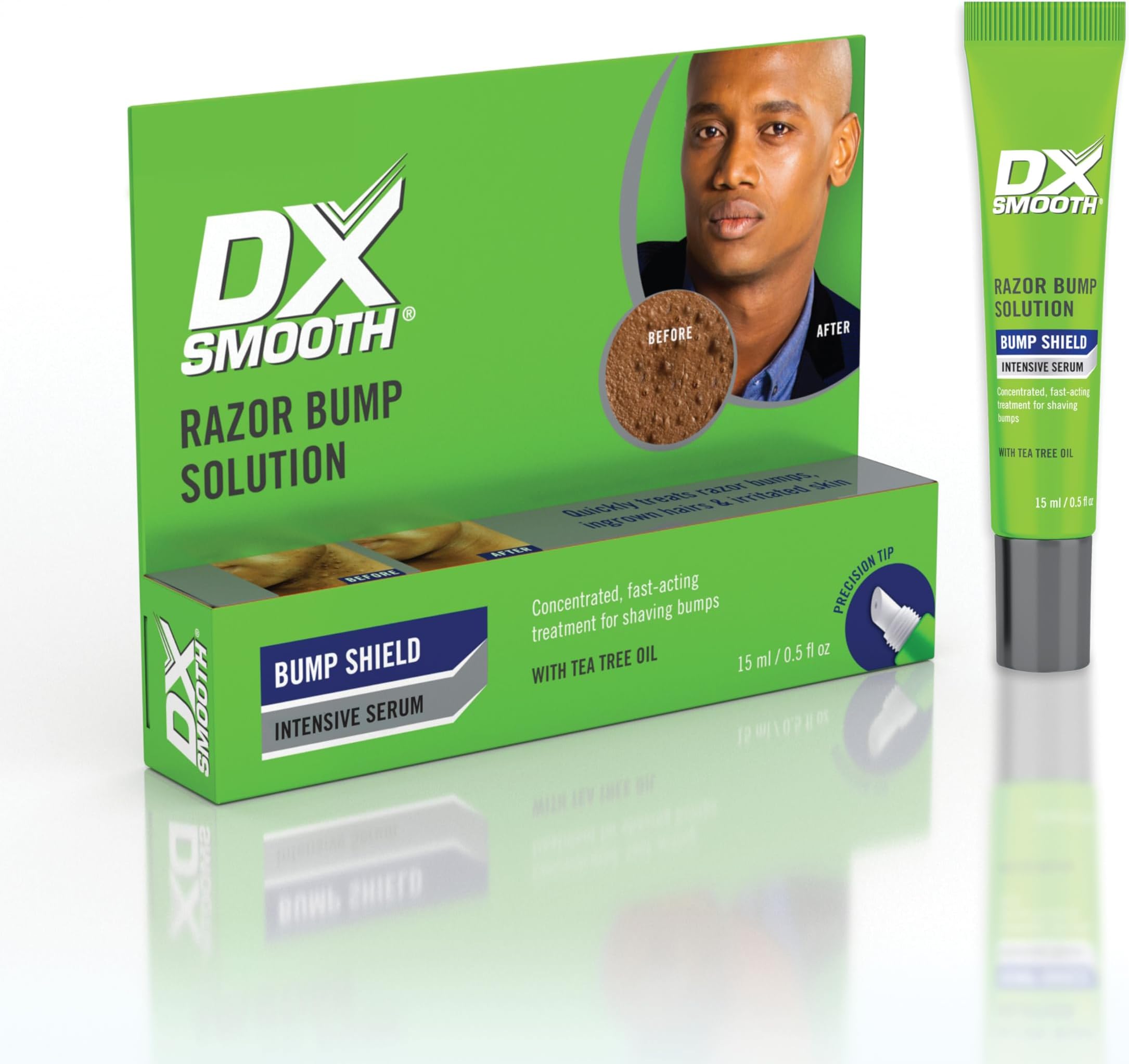DX Smooth Bump Shield Intensive Serum – Fast-Acting Razor Bump + Ingrown Hair Treatment – for Men – 15ml