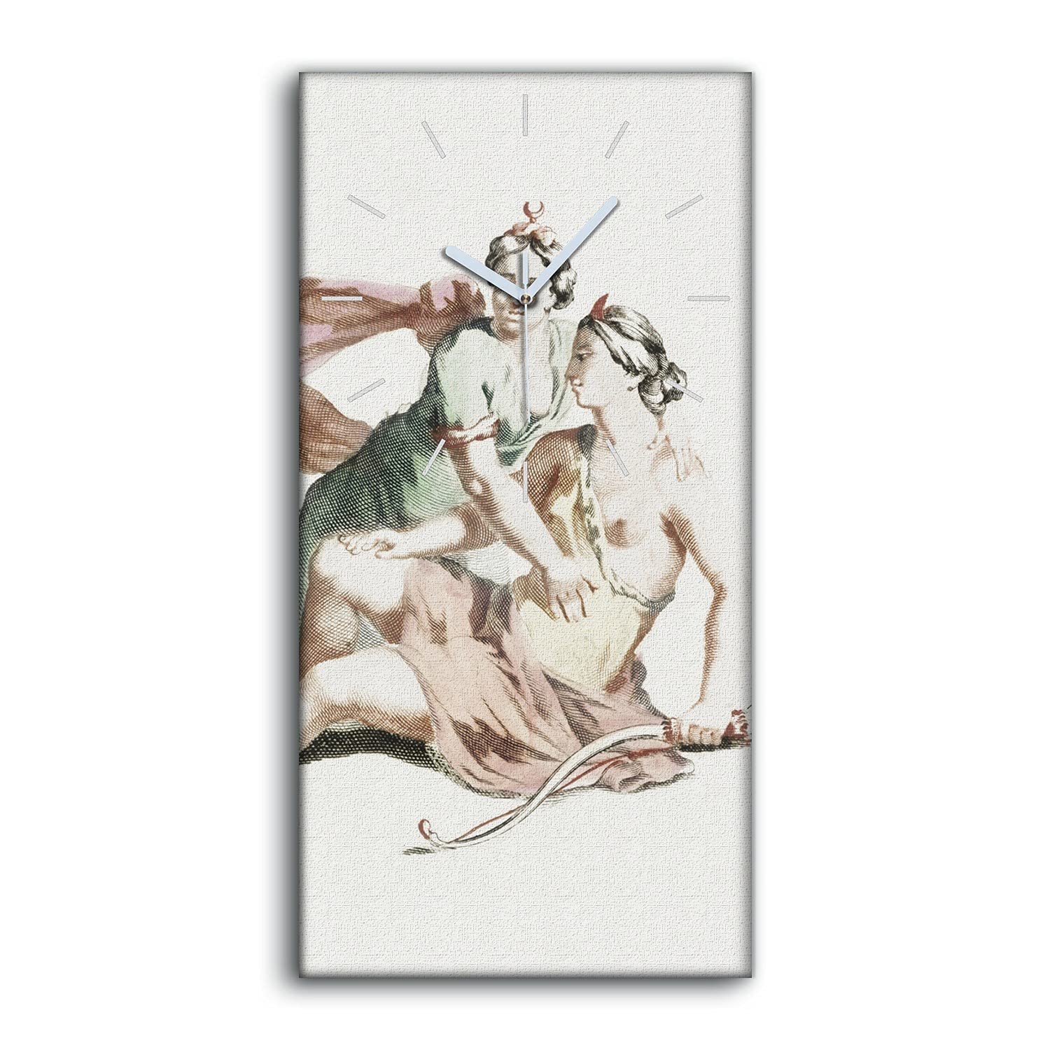 Horloge sur Toile sans Bruit pour Chambre et Salon Moderne Coloray 30x60