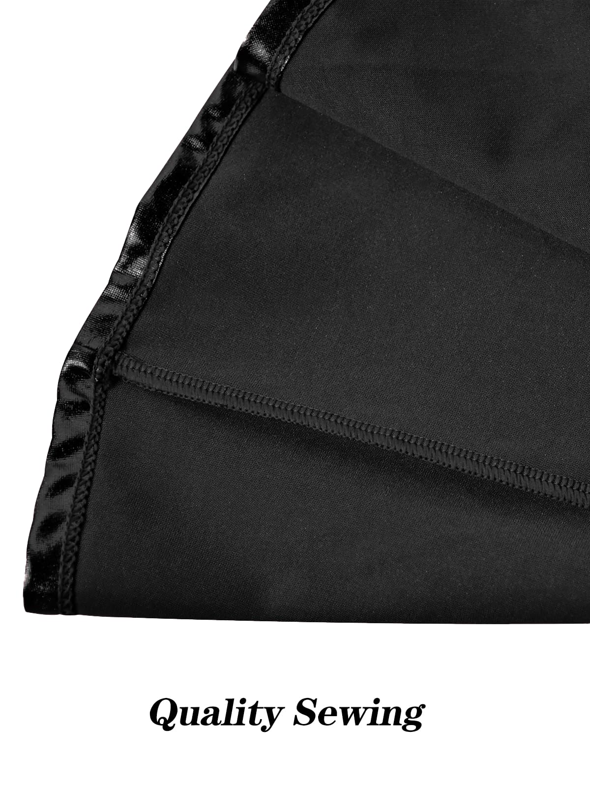 Kepblom Women's Metallic Mini Skirt : Sexy Shiny Pleated Skirts for Festival Costumes, Rave Party: Medium Shiny Black