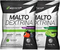 2x Maltodextrina Malto Dextrin 1kg - Bodyaction (Único, Guaraná com açaí/Limão)