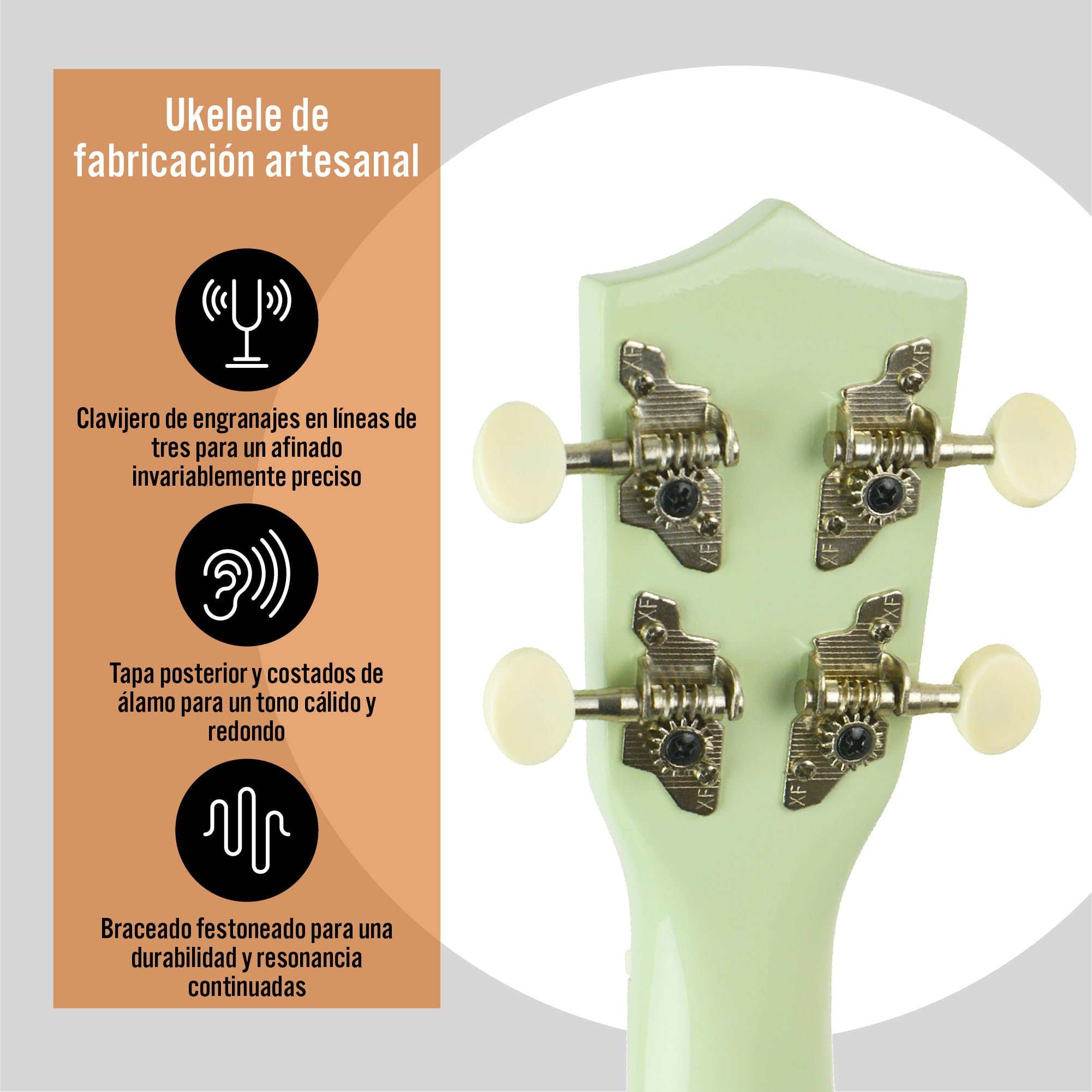 3rd Avenue Ukelele soprano para principiantes de 53 cm, 4 cuerdas de nailon con bolsa de ukelele gratis, color verde pastel, lecciones en línea gratis de 1 mes