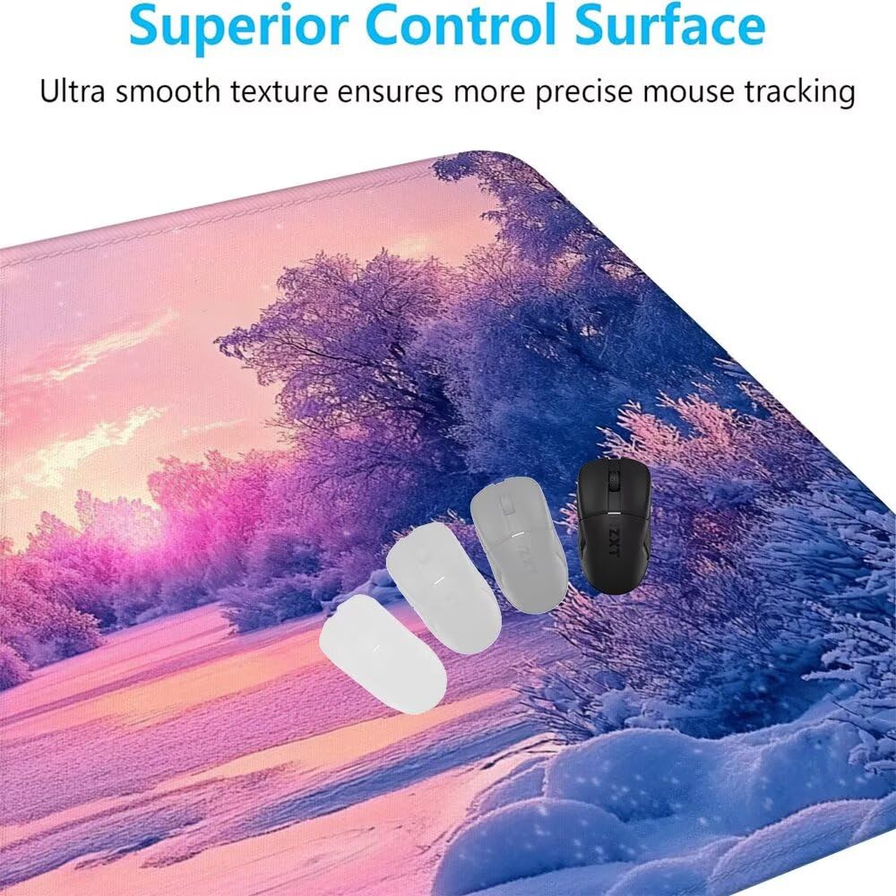 Giapponese Tappetino Mouse XXL 1000x500x3mm, Gaming Tappetino Mouse Paesaggio Mousepad con Base in Impermeabile Gomma Antiscivolo per Tastiera, PC, Computer Ufficio Idea Regalo Festa del Papà X-922