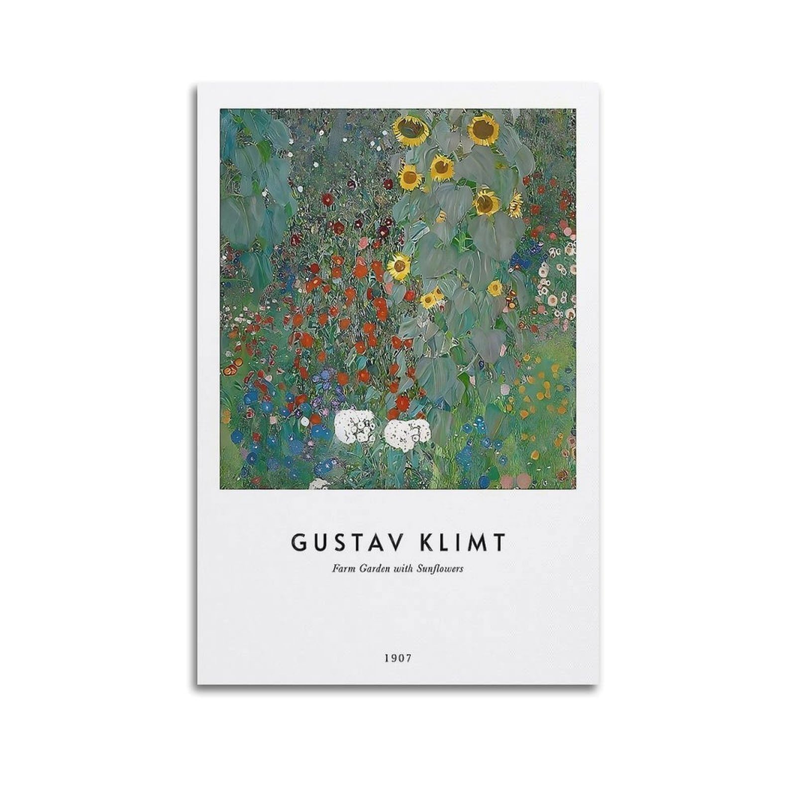 Ckjenjbkm Unframe-Style Gustav Klimt Painter Beige Wall Art Posters Aesthetic Canvas Wall Art Print Home Decor For Bedroom Living Room16x24inch(40X60cm)