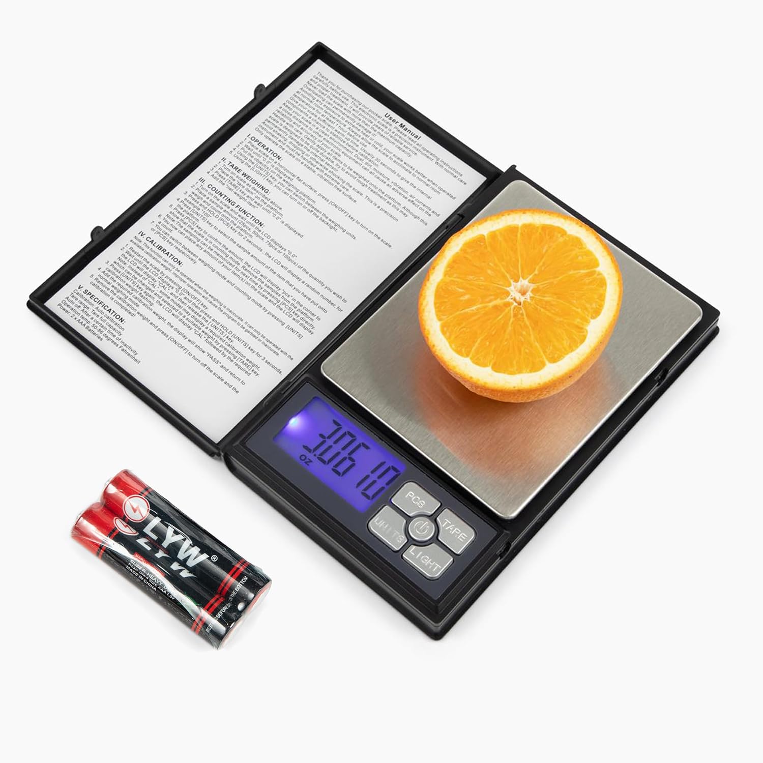 Generic Digital Scale, Notebook Series with Accuracy 0.01gX500g Food, Kitchen, Herbs, Spices, Jewlery, Weiging Scale,LCD Display., Black