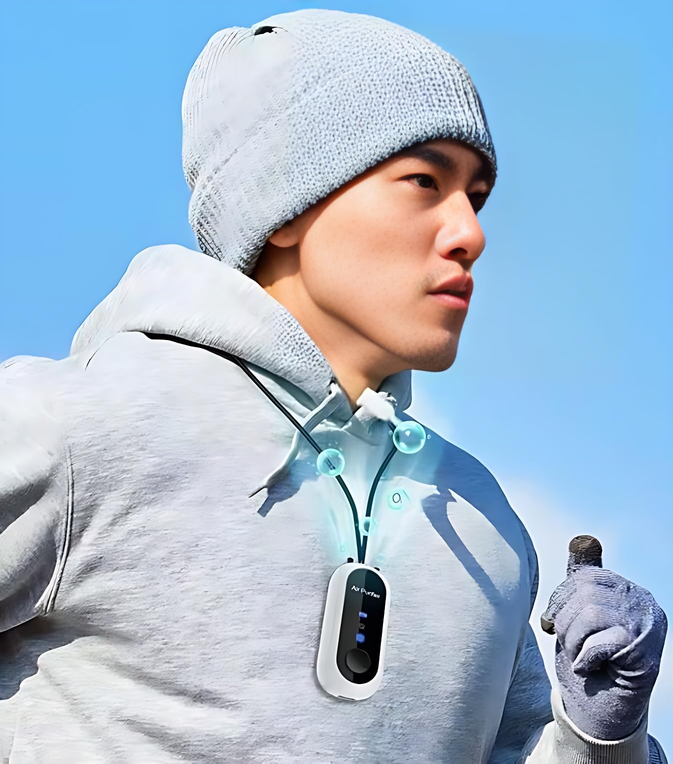 Wearable Air Purifier,Portable Negative Ion Generator Necklace,Efficient Ion Purification Smoke,Peculiar Smell,for Travel, Airplane,Car and Home