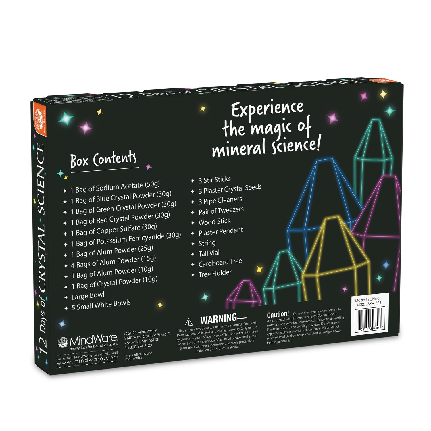 Amazon.com: MindWare 12 Days of Crystal Science, Crystal Growing