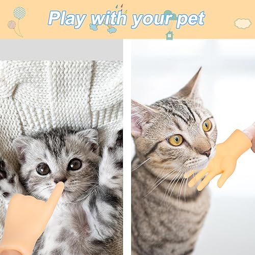 Miniatura 5 de MIMIDOU 10 juguetes de marionetas para dedos, marionetas para fiestas infantiles, juguetes de burlas de mascotas, juguetes interactivos