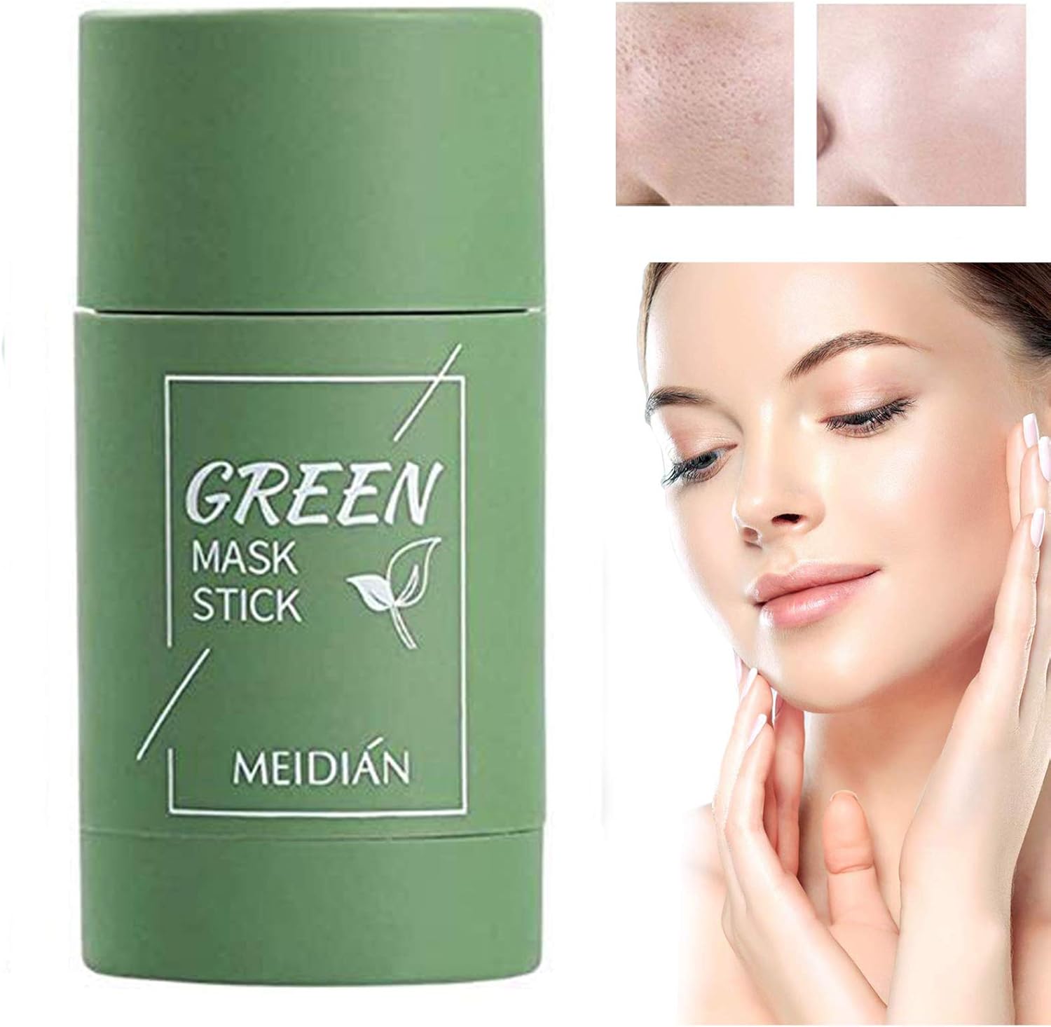 Green Tea Cleansing Face Mask Stick Purifying Solid Green Clay Stick