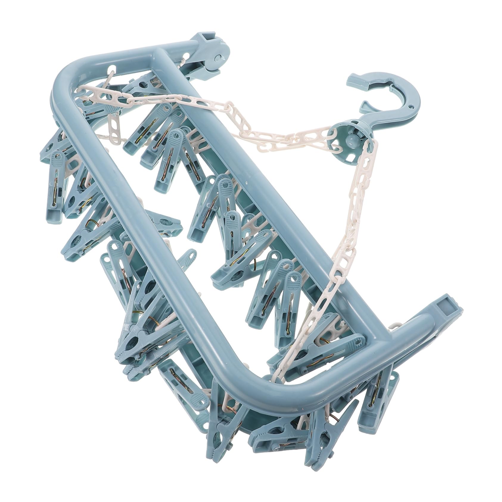 Happyyami 1Set Multifunctional Clothes Drying Rack Plastic Hanger for Home Use Convenient Laundry for Drying Socks and Items Space Saving Design with Clips