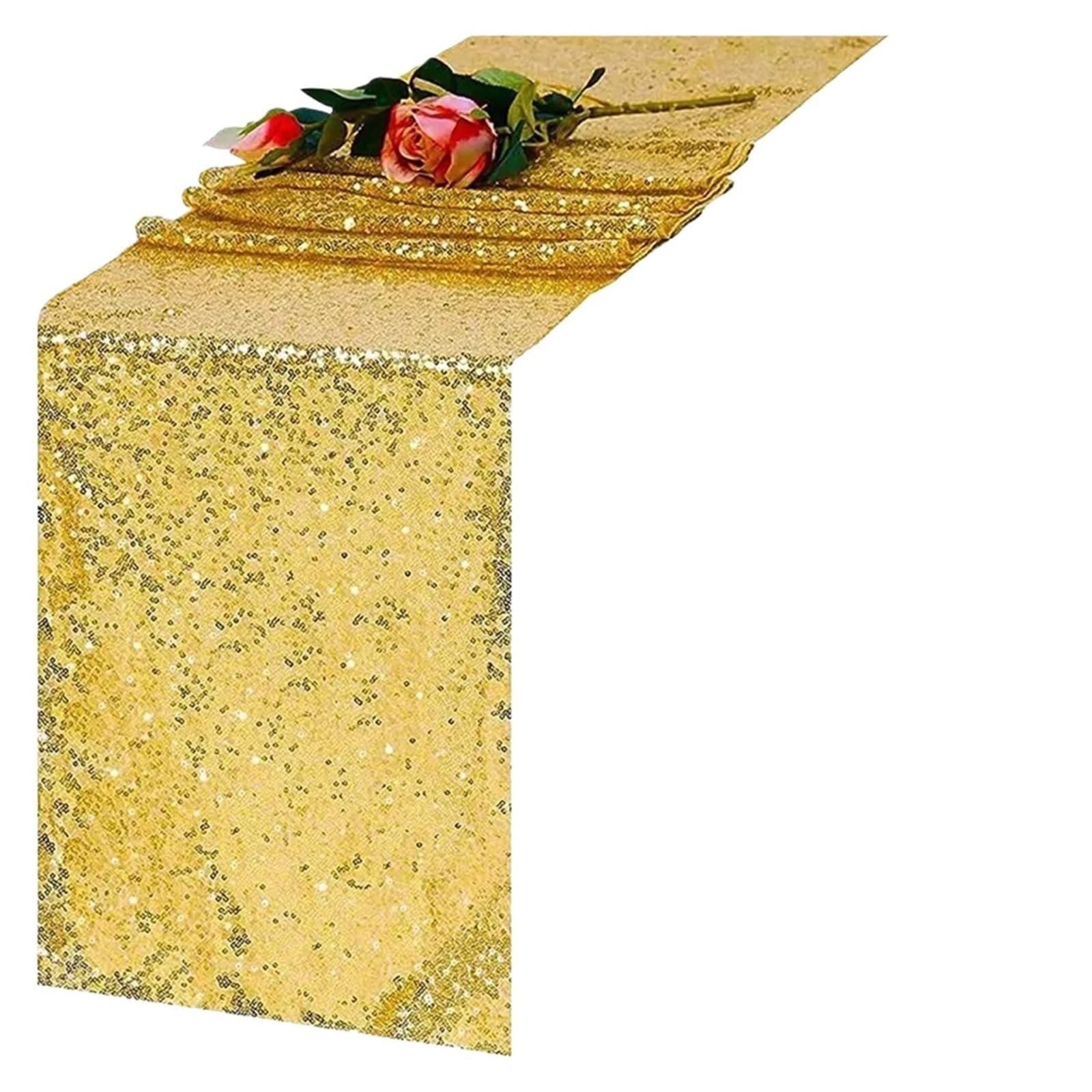 Enmrfvkz Color 1 Glitter Gauze Table Runner, Glitter Gauze Table Runner Multicolor 30X(180-275)Cm