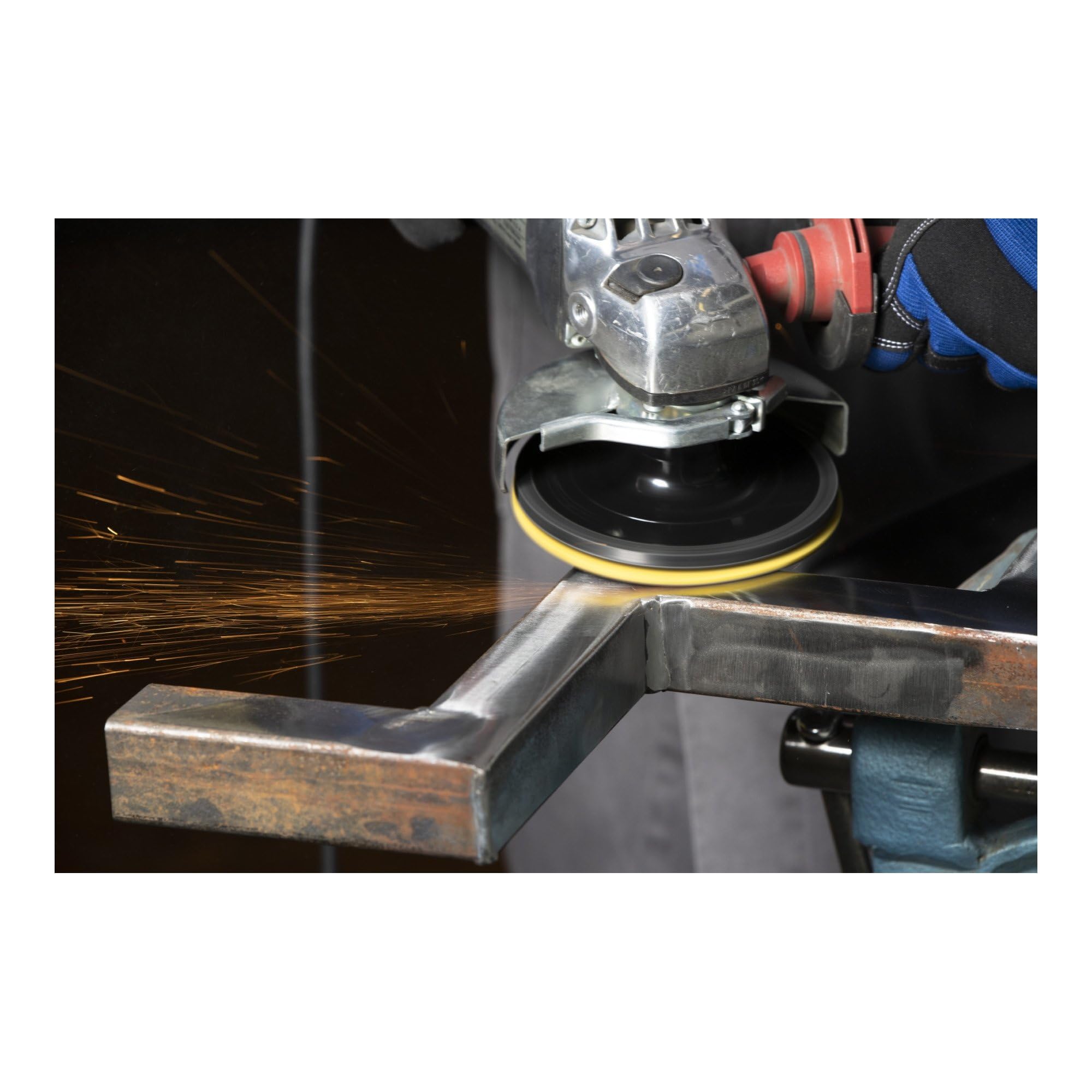Klingspor 320105 NDS 800 - Discos de fieltro para metal universal, acero inoxidable, grado de finura Very fino, 100 granos, 115 mm x 22 mm, 10 unidades