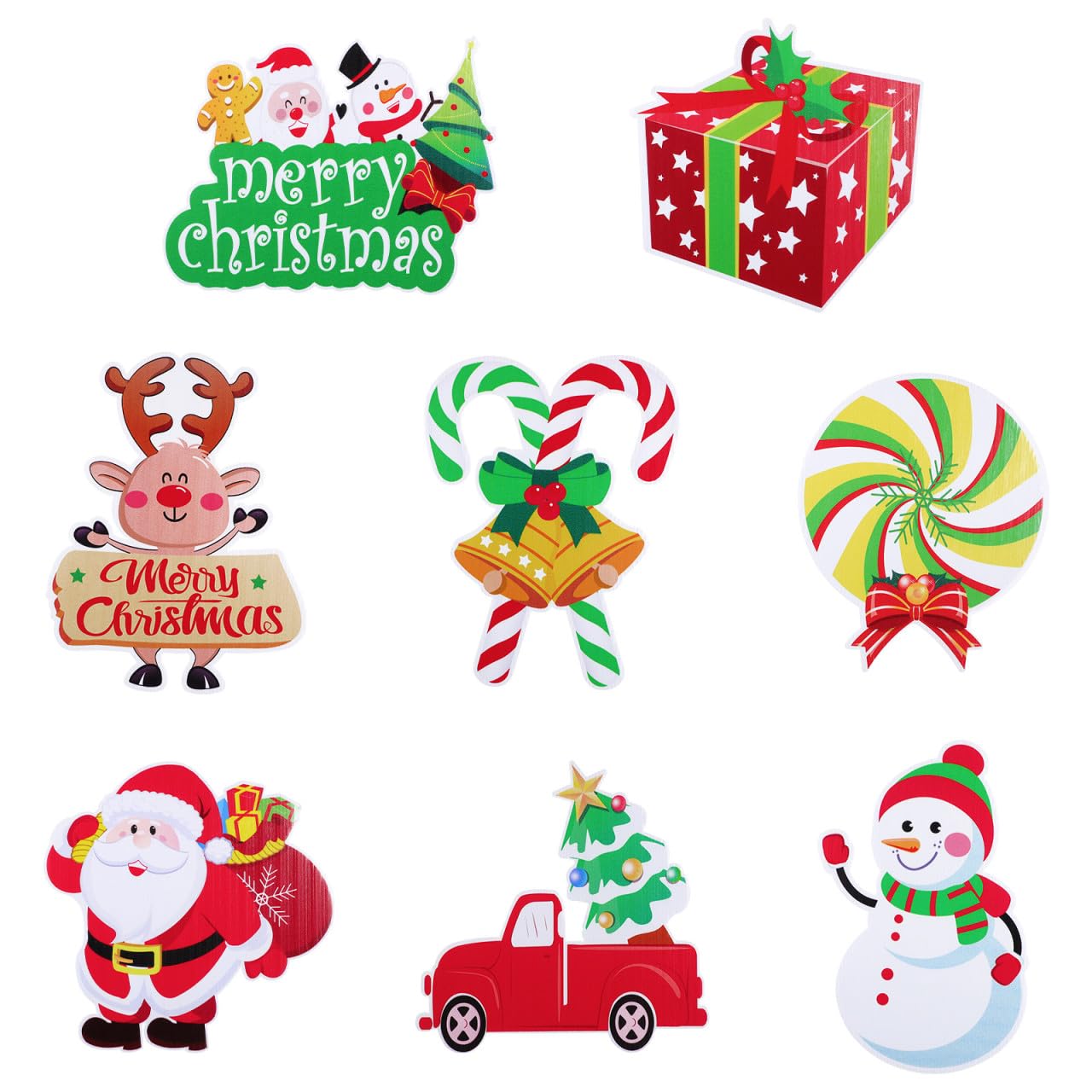 8 Pezzi Di Biglietti Di Natale Per Feste Di Natale Decorazioni Natalizie Per Esterni Decorazioni Natalizie Per Esterni Con Picchetti Cartelli Da Giardino Natalizie