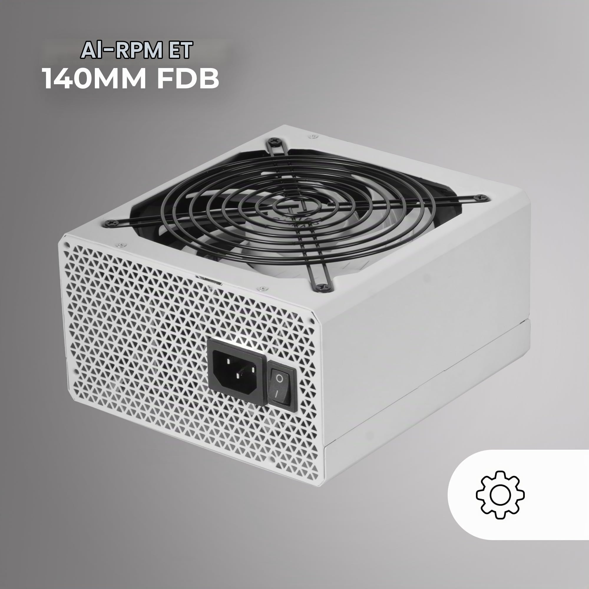 Mars Gaming MPB650, Alimentation PC ATX 650W, 6 Ans Garantie, 80Plus Bronze 230V, Ventilateur FDB 140mm avec Technologie Silencieuse AI-RPM, 90% d'Efficacité, Blanc