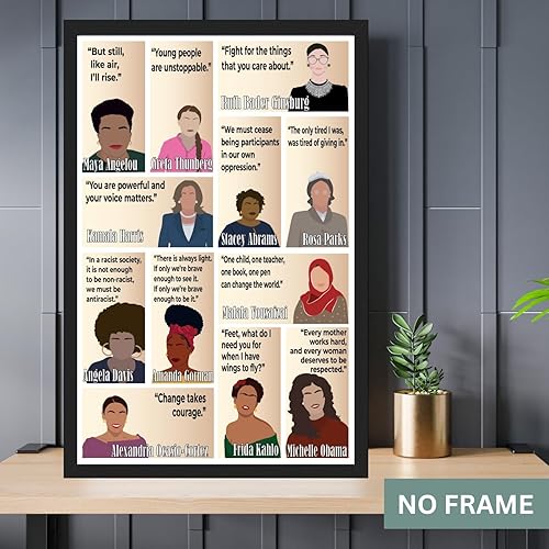 Miniatura 2 de Inspirational Quotes Wall Art, Empowered Women Art Print Decor Gifts for Home Office Classroom, Women Leader Feminist Poster - 11x17, LAMINATED - No