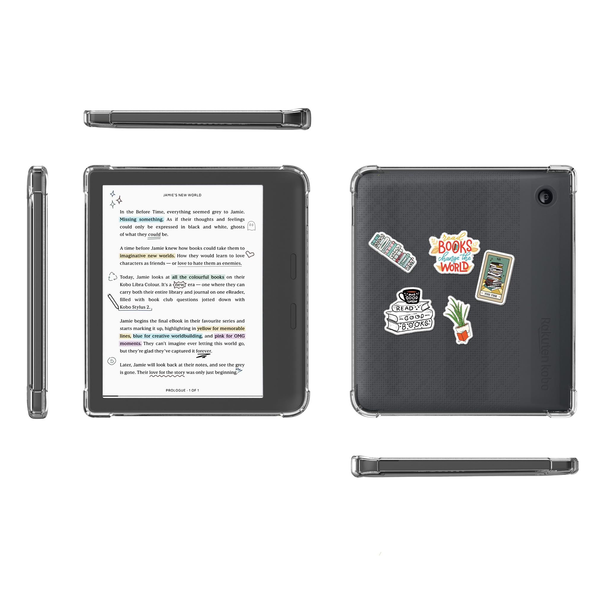kobo libra colour クリアケース付きセット Amazon.com: Clear Case 