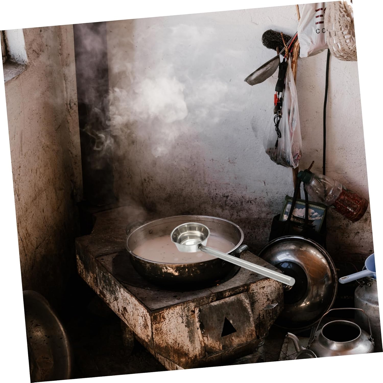 KICHOUSE Stainless Steel Water Ladle Long Handle Soup Ladle for Kitchen Gadget Fine Workmanship